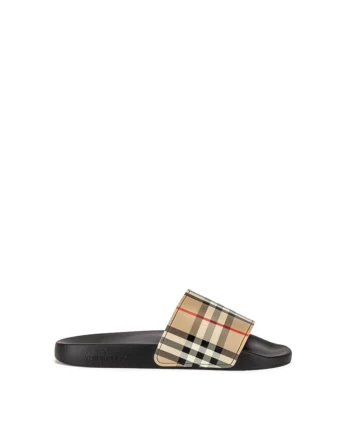 DÉP BURBERRY FURLEY SLIDES MÀU NÂU