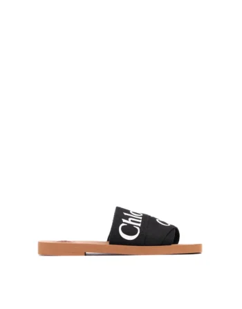 DÉP CHLOÉ FLAT MULE MÀU ĐEN