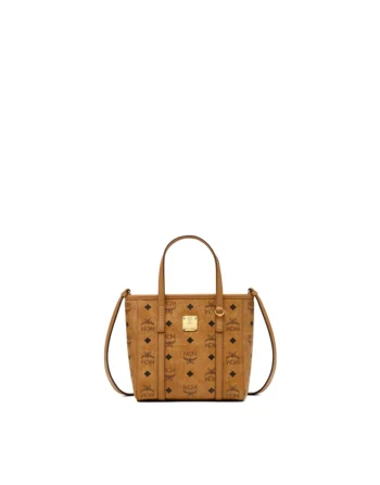 TÚI MCM MINI TONI TOP-ZIP SHOPPER IN VISETOS NÂU